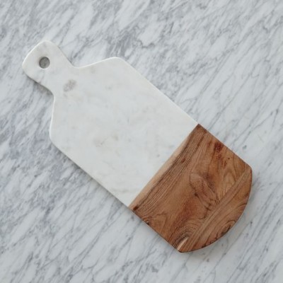 Wholesale marble cheese board, chopping board by marble and wood for kitchen