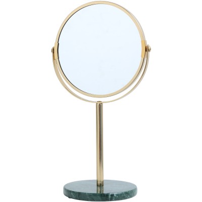 Affordable luxury makeup mirror, decorative vanity mirror with marble base