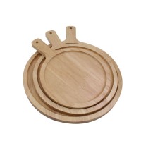 Good quality factory directly round wooden serving tray with different size