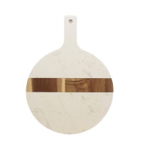 Marble and Acacia wooden board cheese cutting board